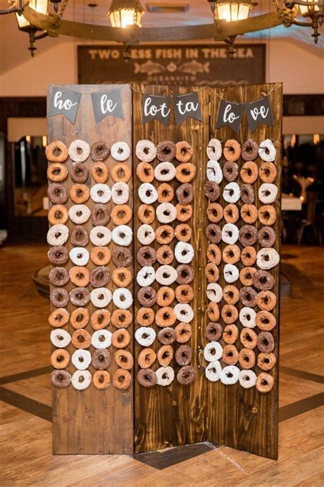 30 best wedding donut walls and displays for 2020 wedding donuts wedding desserts country