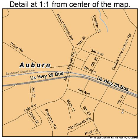 Auburn Georgia Street Map 1304140