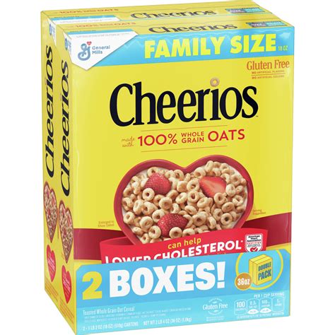 Cheerios Cereal Gluten Free Whole Grain Oats 2 Pack 18 Oz Boxes