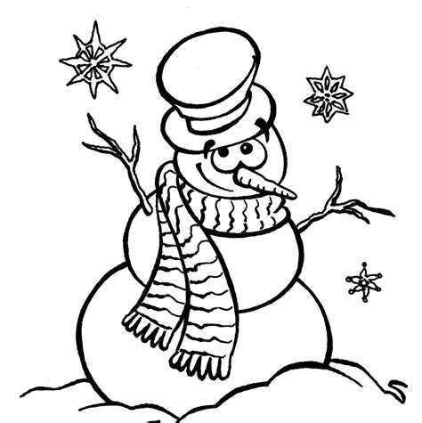 Snowman Wearing Hat Coloring Pages | Snowman coloring pages, Blank coloring pages, Coloring pages