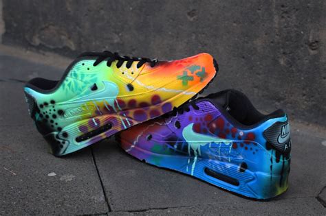 Custom Painted Airbrush Nike Air Max 90 Leather Galaxy Etsyde
