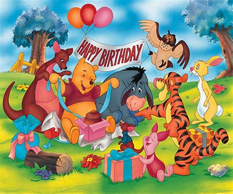 Happy Birthday Pooh Happy Birthday Disney Baby Birthday Themes Cute