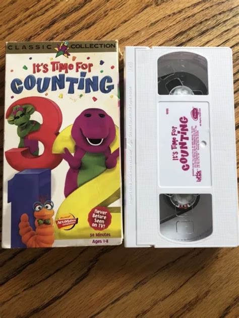 Barney Its Time For Counting Vhs Video 1997 Microsoft Actimates