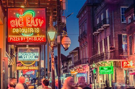 Nightlife In The French Quarter Of New Orleans Louisiana Stock Photo