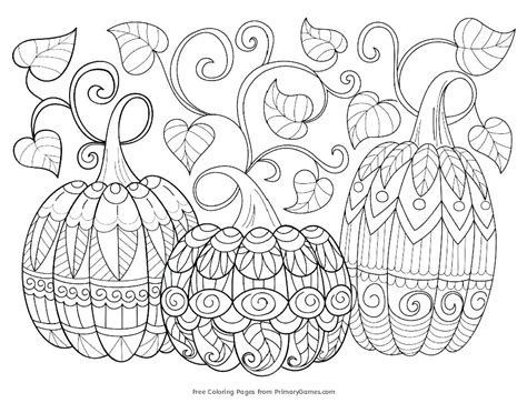 Printable Cute Fall Coloring Pages