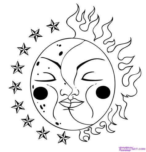 Sailor moon is a series of manga productions that feature a group of magical teenage girls. Sun and moon coloring pages to download and print for free