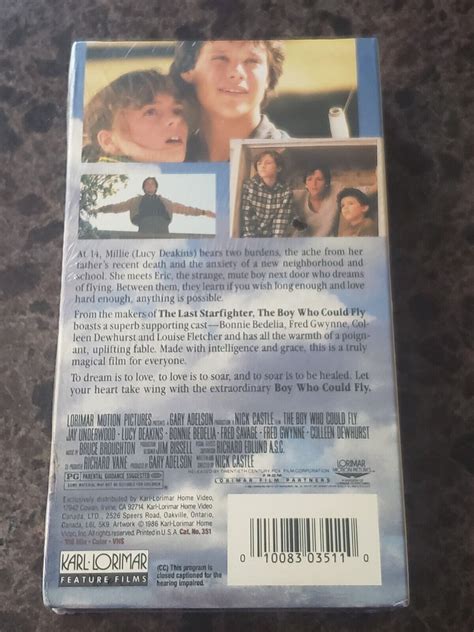 Brand New The Boy Who Could Fly Vhs Lucy Deakins Rare Sealed