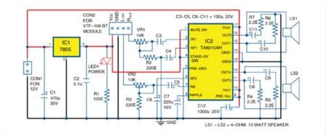 Bluetooth Audio Receiver Circuit Diagram