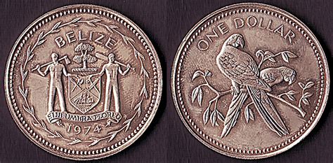 Moneda 1 Dólar Belice 1981 Plata 1974