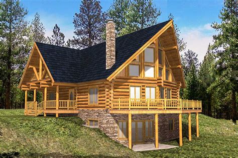 Plan 35112gh Log Home Plan Made For Majestic Views Log Cabin House