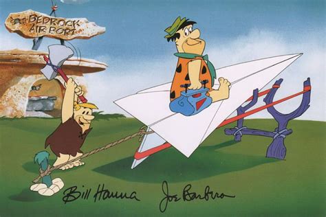 Freds Frist Flight Flintstones Print Hanna Barbera Ebay Cartoon