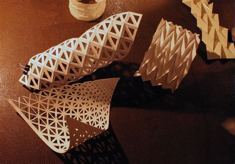 Models Made Out Of Laser Cut Balsa Or Paper Folding Architecture