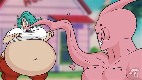 Rule 34 Belly Expansion Belly Inflation Big Breasts Breasts Bulma