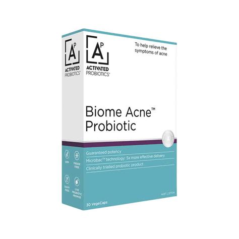 Activated Probiotics Biome Acne Probiotic 30 Capsules Glow Health And