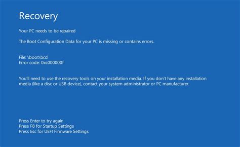 Windows How To Fix Windows 10 “the Boot Configuration Data For Your