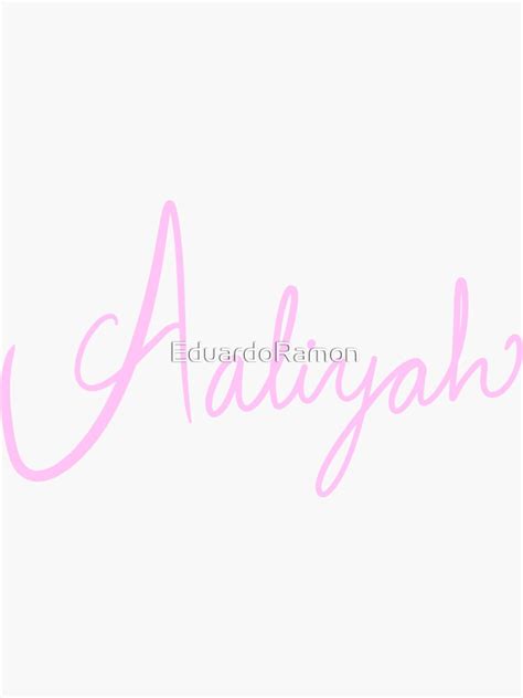 Aaliyah Sticker For Sale By Eduardoramon Redbubble
