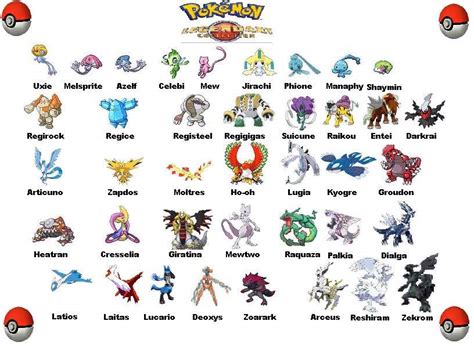 Pikachu Images Legendary Pokemon Images And Names