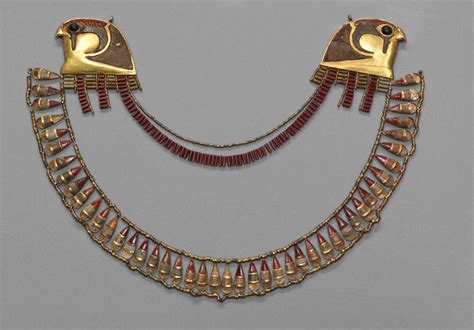 Egyptian Broad Collar C 1479 1425 Bc Gold Carnelian Glass Ancient Egyptian Jewelry Ancient