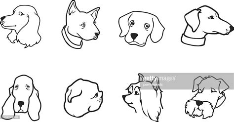 Dog Heads Outline High Res Vector Graphic Getty Images