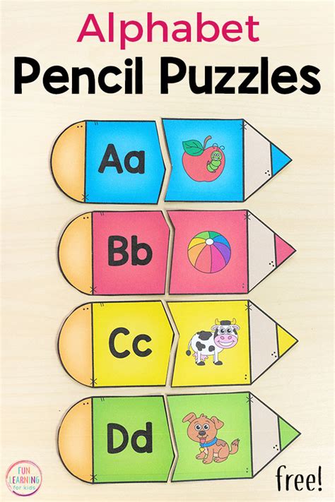 Hi kids, welcome to periwinkle!!after learning about letters in the previous video, you will learn how to write capital and small letters in this video.you c. Pencil Alphabet Puzzles for Back to School