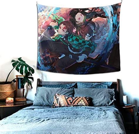 Ergths Demon Slayer Tapestry 50x60 In Tapestries Tapestry For Room For
