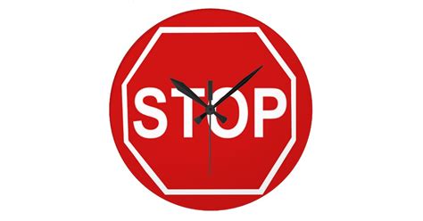 Stop Sign Large Clock Zazzle