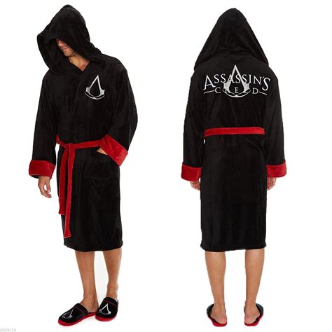 Assassins Creed Dressing Gown Bathrobe Black Etsy UK