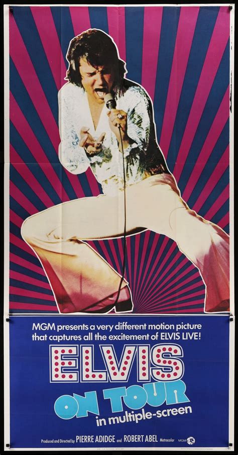 Elvis On Tour 1972 Original Three Sheet Movie Poster Original Film