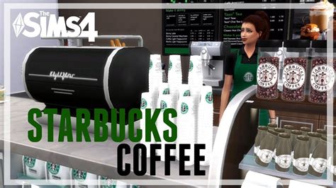 The Sims 4 House Build Starbucks Coffee Shop Youtube