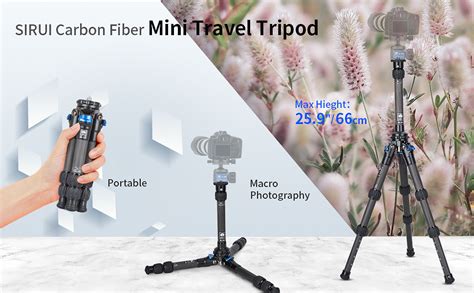 Amazon Com Sirui Am Travel Carbon Fiber Mini Tripod With Sl