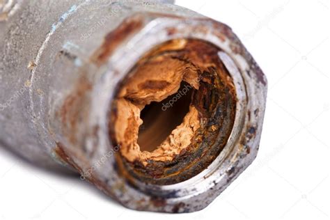 Broken And Rust Blocked Pipe — Stock Photo © Eldadcarin 22409813