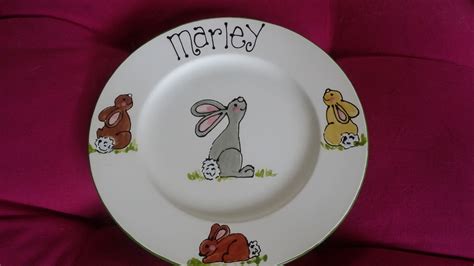 Beautiful Bunny Plate Made In This Instance For A Bunny Hand Made By