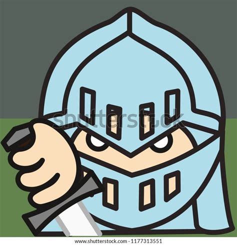 Emoji Medieval Knight Shining Armor Helmet Stock Vector Royalty Free