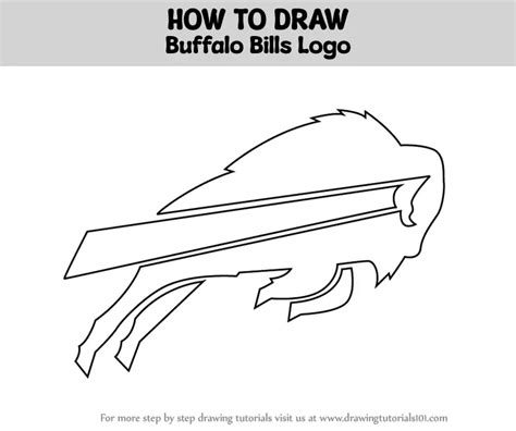 How To Draw Buffalo Bills Logo Nfl Step By Step