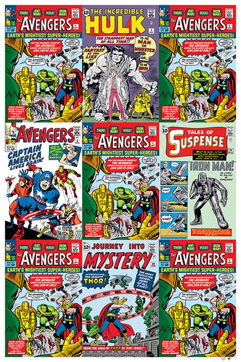 Ud Gallerys Classic Avengers Comic Book Cover Art Is A