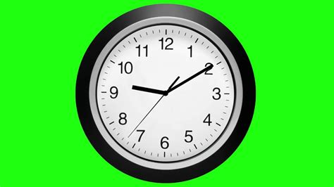 Moving Clock Green Screen 1080p Royalty Free Youtube