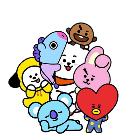 Edit your photo with ease! New stickeer~ family bt21 tata koya shooky cooky rj man...