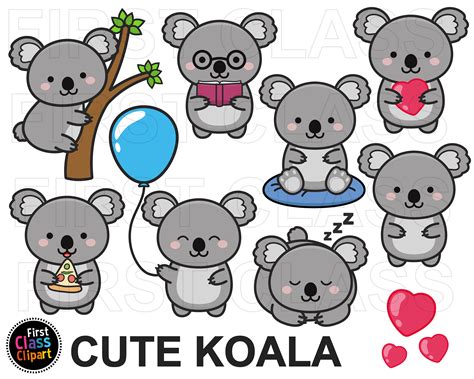 Koala Clipart Cute Kawaii Koala Clipart High Quality Png Svg Small