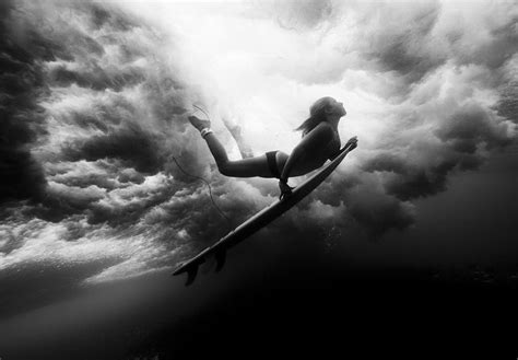 action photography black and white photography tags girl surfing underwater surfing