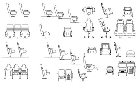 Chair 2d View Cad Elevation Drawings Of Furniture Blocks Dwg File Cadbull