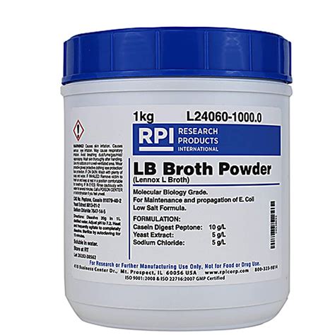 Rpi L24060 50000 Lennox L Broth Low Salt 5kg Industrial