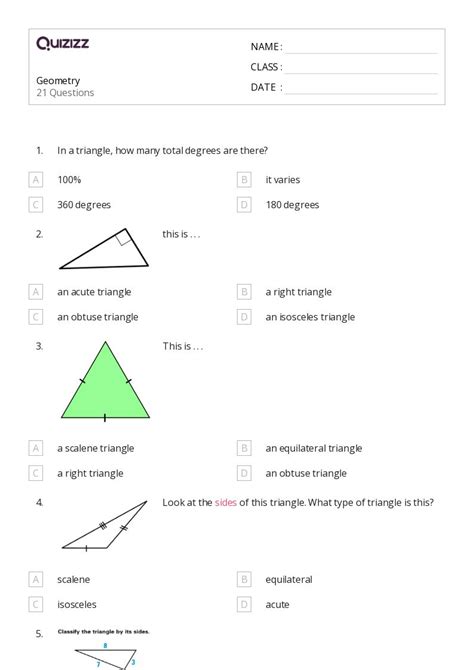 50 Geometry Worksheets On Quizizz Free And Printable
