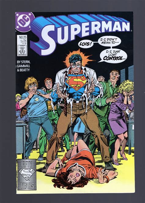 Superman 25 Kerry Gammill Dennis Janke Cover Art 92 1988