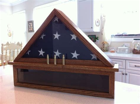 Memorial Flag Display Case With Shell Casings And Medals Etsy Flag