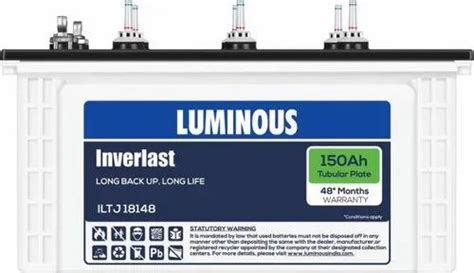 Luminous Iltj18148 Tubular Battery 12v Capacity 150ah At Rs 12600 In