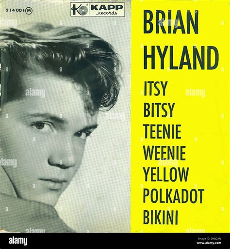 Vintage Single Record Cover Hyland Brian Itsy Bitsy Teenie Weenie Yellow Polka Dot Bikini