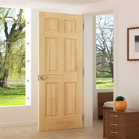 Paneled Solid Wood Unfinished Colonial Standard Door In 2020 Wood