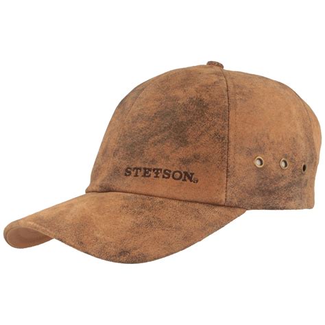 Stetson Baseball Cap Aus Leder Breiter Hut And Mode