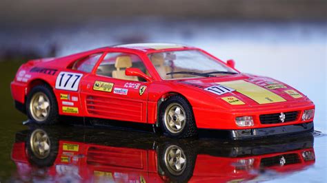 Ferrari Sports Race Red Toy Car Racecar Focus On Foreground Car