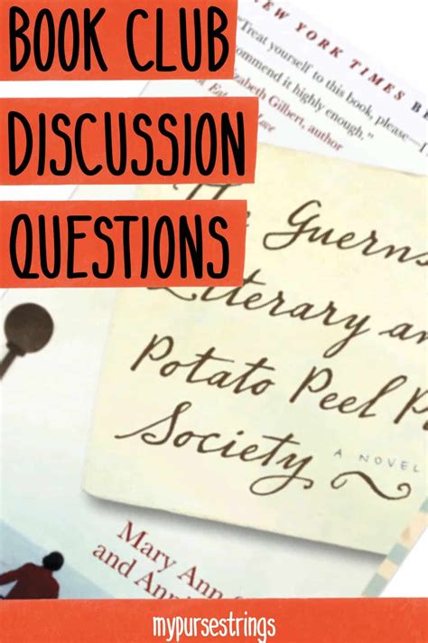 Make every book club discussion a meaningful one with these simple, but compelling book club questions that work for any book. The Guernsey Literary and Potato Peel Pie Society: Virtual Book Club Selection | The guernsey ...